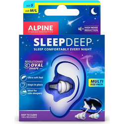Alpine SleepDeep Multisize Ωτοασπίδες 2τμχ Λευκές