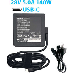 Delta ADP-140AB USB-C Φορτιστής Laptop 140W 28V 5A με Αποσπώμενο Καλώδιο Τροφοδοσίας