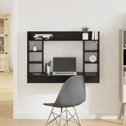 vidaXL Γραφείο Τοίχου Ξύλινο με Βιβλιοθήκη 105x48x75cm 869194