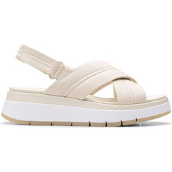 Clarks Tuscan Ανατομικές Καλοκαιρινές Γυναικείες Πλατφόρμες Χαμηλές Εκρού 26181470
