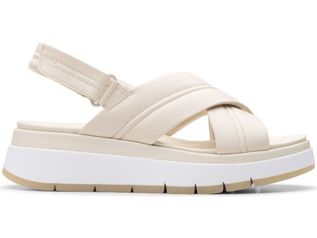 Clarks Tuscan Ανατομικές Καλοκαιρινές Γυναικείες Πλατφόρμες Χαμηλές Εκρού 26181470