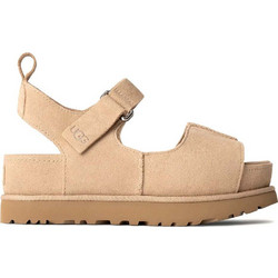 UGG Goldenstar Hi Γυναικεία Σανδάλια Suede Μπεζ 1167356-SAN