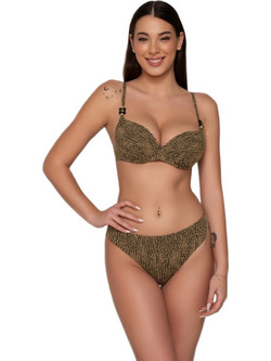 Luna Bikini Slip Animal Print Καφέ 94436