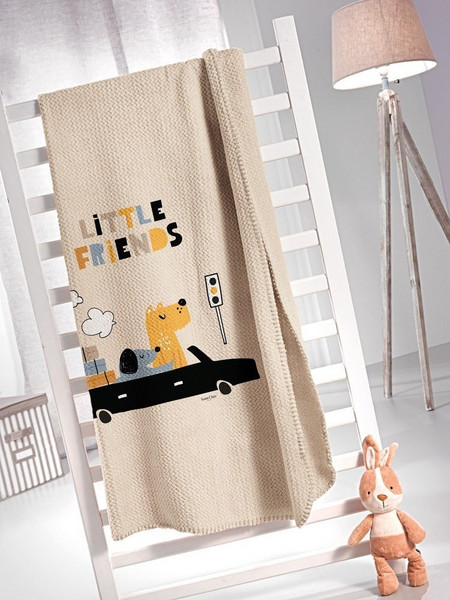Saint Clair Παιδική Κουβέρτα Πλεκτή Doggy 160x220 Μπλε