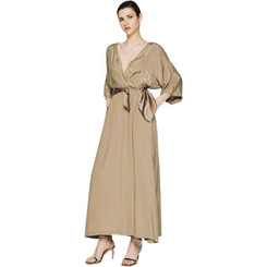 Access Maxi Φόρεμα για Γάμο / Βάπτιση Κρουαζέ Μπεζ 53-3363-437