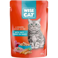 Wise Cat Adult with Juicy Turkey in Gravy 100gr