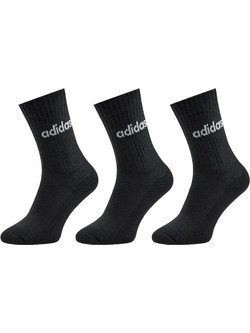 Adidas Ανδρικές Κάλτσες Ψηλές Μαύρες 3Pack IC1301