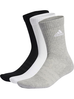 Adidas Performance Cushioned Crew Ανδρικές Κάλτσες Ψηλές Μαύρες Λευκές Γκρι 3Pack IC1311
