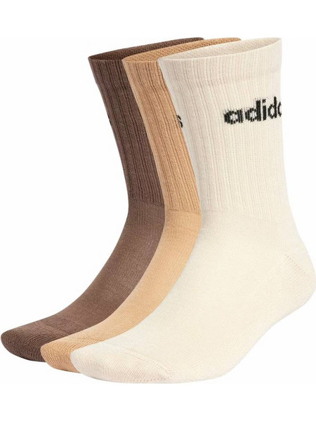 Adidas Ανδρικές Κάλτσες Ψηλές Καφέ Μπεζ Σομόν 3Pack IZ0106