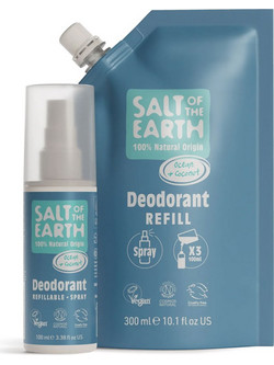 Salt of the Earth Ocean & Coconut Φυσικό Αποσμητικό Spray Refill Χωρίς Αλουμίνιο 300ml