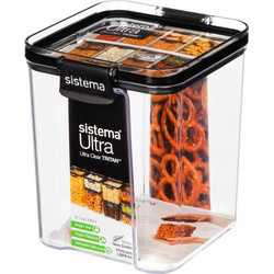 Sistema Δοχείο Φαγητού Πλαστικό 920ml Διαφανές Μαύρο