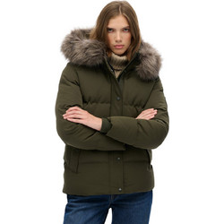 Superdry Γυναικείο Μπουφάν Χειμωνιάτικο Puffer Μακρύ Χακί W5011929A-D8B
