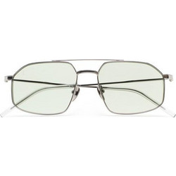 Kaleos ROSS-002 Ανδρικά Γυαλιά Ηλίου Aviator Μεταλλικά Ασημί με Πράσινο Φακό