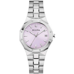 Bulova Γυναικείο Ρολόι με Ασημί Μεταλλικό Μπρασελέ 96M170