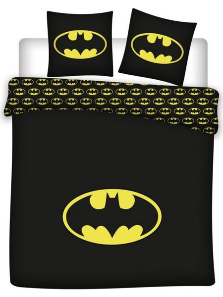 Batman Σετ Παιδική Παπλωματοθήκη Υπέρδιπλη Microfiber 220x240 Μαύρη