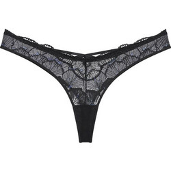 Triumph Palina Moonlight Kiss Γυναικείο Sexy String με Δαντέλα Μαύρο 10224827-0004