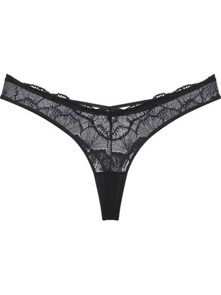 Triumph Palina Moonlight Kiss Γυναικείο Sexy String με Δαντέλα Μαύρο 10224827-0004