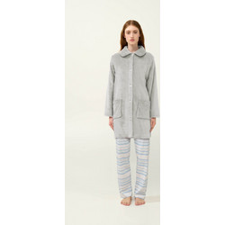 Vamp Γυναικεία Ρόμπα Χειμωνιάτικη Fleece Γκρι 23281