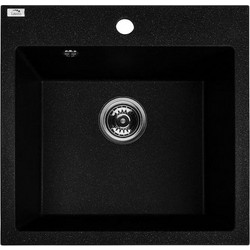 Laveo Alena SBA 710B Ένθετος Νεροχύτης Γρανίτη Ματ Black 49x49cm