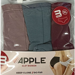 Apple Boxer Βαμβακερά Γυναικεία Μποξεράκια 3Pack 0120239E-BB