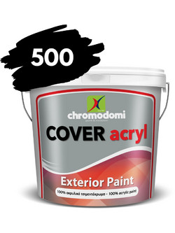 Chromodomi Cover Acryl Τσιμεντόχρωμα Μαύρο 3lt