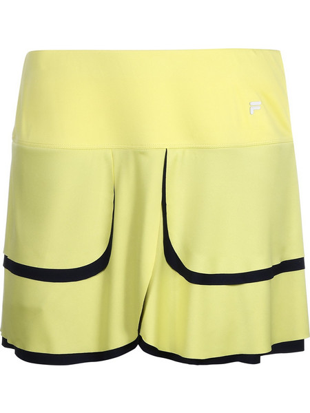 Fila Cosima Melbourne Μίνι Φούστα Υφασμάτινη Ψηλόμεση Κίτρινη AOL239115E-2204