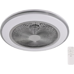 Adeleq 18-56 Ανεμιστήρας Οροφής 48.5cm 20W με Φως & Τηλεχειριστήριο Ασημί
