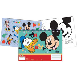 Gim Disney Mickey Μπλοκ Ζωγραφικής A4 40 Φύλλων με Αυτοκόλλητα 340-91416