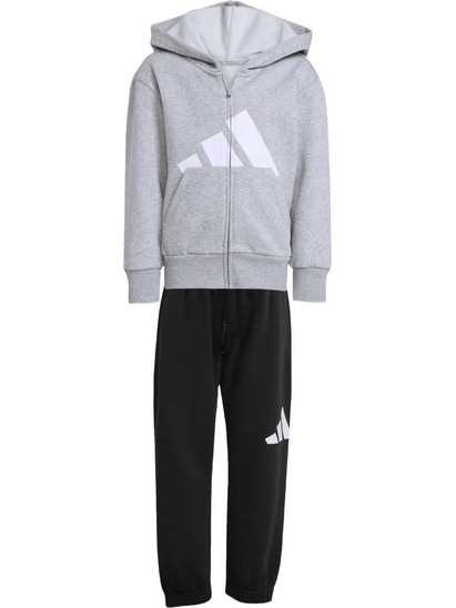 Adidas Παιδικό Σετ Φόρμας Μαύρο Γκρι JM0880