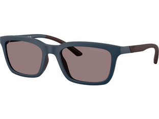 Emporio Armani EA4249U 62607N Ανδρικά Γυαλιά Ηλίου Τετράγωνα Κοκάλινα Μπλε με Καφέ Φακό