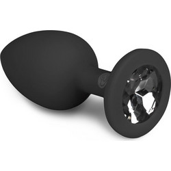 EasyToys Small Πρωκτική Σφήνα Diamond Plug 7.5cm Μαύρη