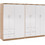 HomeMarkt Οκτάφυλλη Ντουλάπα Ρούχων Briana Λευκή 241x42.5x180.5cm HM21237.02