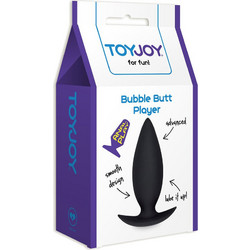 ToyJoy Bubble Butt Player Πρωκτική Σφήνα 10cm Μαύρη