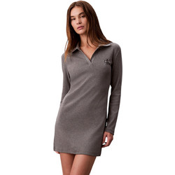 Calvin Klein Mini Καθημερινό Φόρεμα Ριπ Ανθρακί LV047D214G-P7E