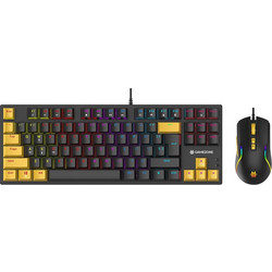 Tracer Hornet 87 Μηχανικό Σετ Gaming Πληκτρολόγιο TenKeyLess με Custom Red Διακόπτες RGB Black