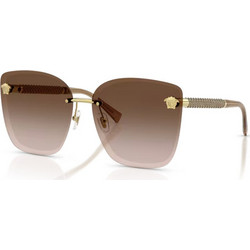 Versace VE2292B 100213 Γυναικεία Γυαλιά Ηλίου Πεταλούδα Κοκάλινα Καφέ με Καφέ Φακό