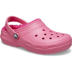 Crocs Ανατομικές Χειμερινές Παιδικές Παντόφλες για Κορίτσι με Γούνα Ροζ Φούξια 207010-6VZ