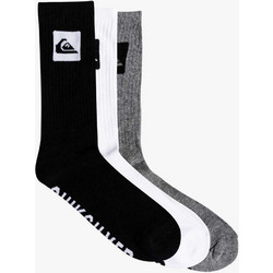 Quiksilver Ανδρικές Κάλτσες Ψηλές με Σχέδια Μαύρες Λευκές Ανθρακί 3Pack EQYAA04071-AST