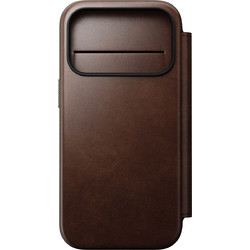 Nomad Modern Leather Folio Rustic Brown Horween (iPhone 17 Pro)