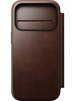 Nomad Modern Leather Folio Rustic Brown Horween (iPhone 17 Pro)