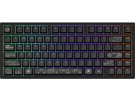 Dark Project ALU81A Terra Nova Ασύρματο Μηχανικό Gaming Πληκτρολόγιο TenKeyLess με G3ms Moonstone Διακόπτες RGB Black