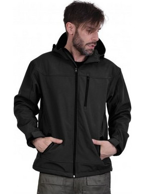 Ergoline Ανδρικό Μπουφάν Χειμωνιάτικο Softshell Μαύρο 5301-590
