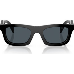Prada PR06S-16K70B Ανδρικά Γυαλιά Ηλίου Τετράγωνα Κοκάλινα Μαύρα με Μαύρο Φακό