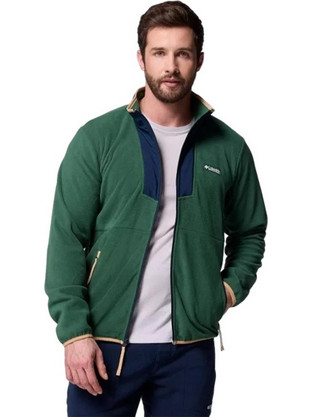 Columbia Ανδρική Ζακέτα Fleece με Φερμουάρ Χακί 2095891-375