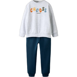 Name It Παιδικό Σετ Φόρμας Λευκό Navy Μπλε 13243523