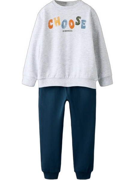 Name It Παιδικό Σετ Φόρμας Λευκό Navy Μπλε 13243523