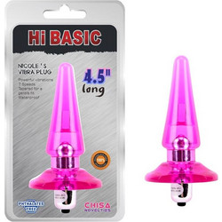 Chisa Novelties Hi Basic Nicole's Πρωκτική Σφήνα Ασύρματη με Δόνηση 11.4cm Ροζ