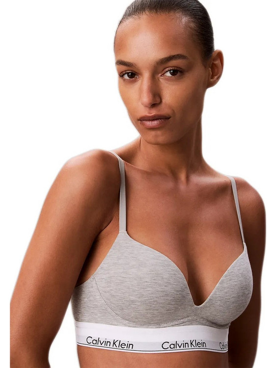 Calvin Klein Bralette Push Up χωρίς Μπανέλα Γκρι LV00QF8502-P7A