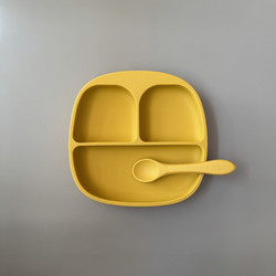 NokNok Βρεφικό Σετ Φαγητού Σιλικόνης Yellow 2τμχ