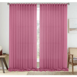 Lino Home Κουρτίνα Παραθύρου με Τρέσα 150x295 1010 Dark Pink